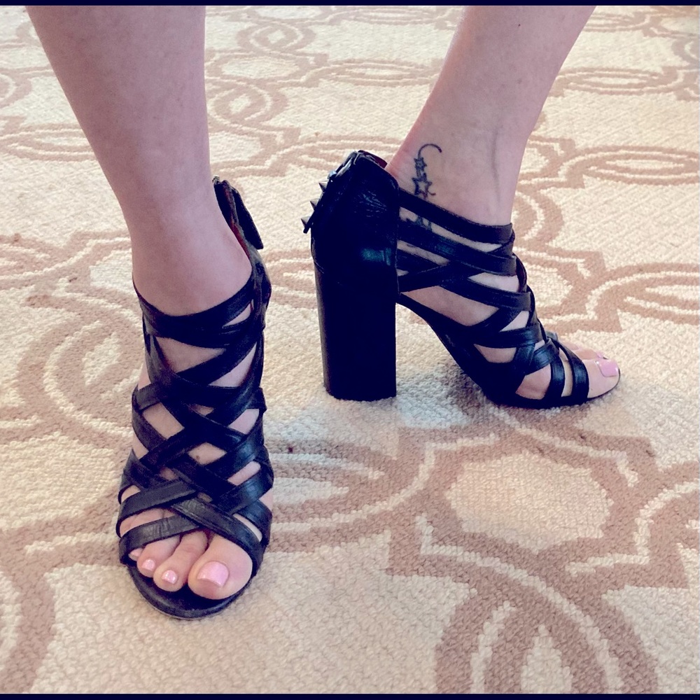 Black strappy sandals